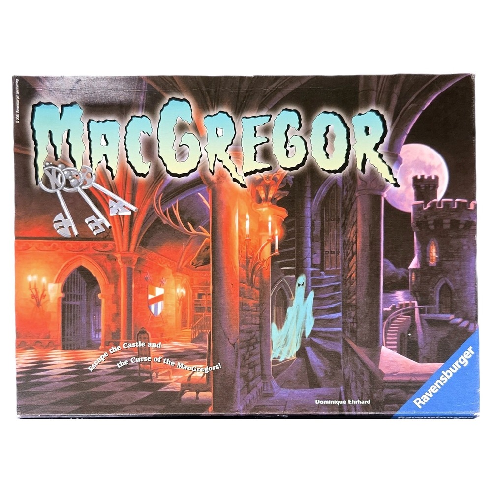 Ravensburger MacGregor Vintage Ghost Board Game Glow in the Dark 2001 Castle